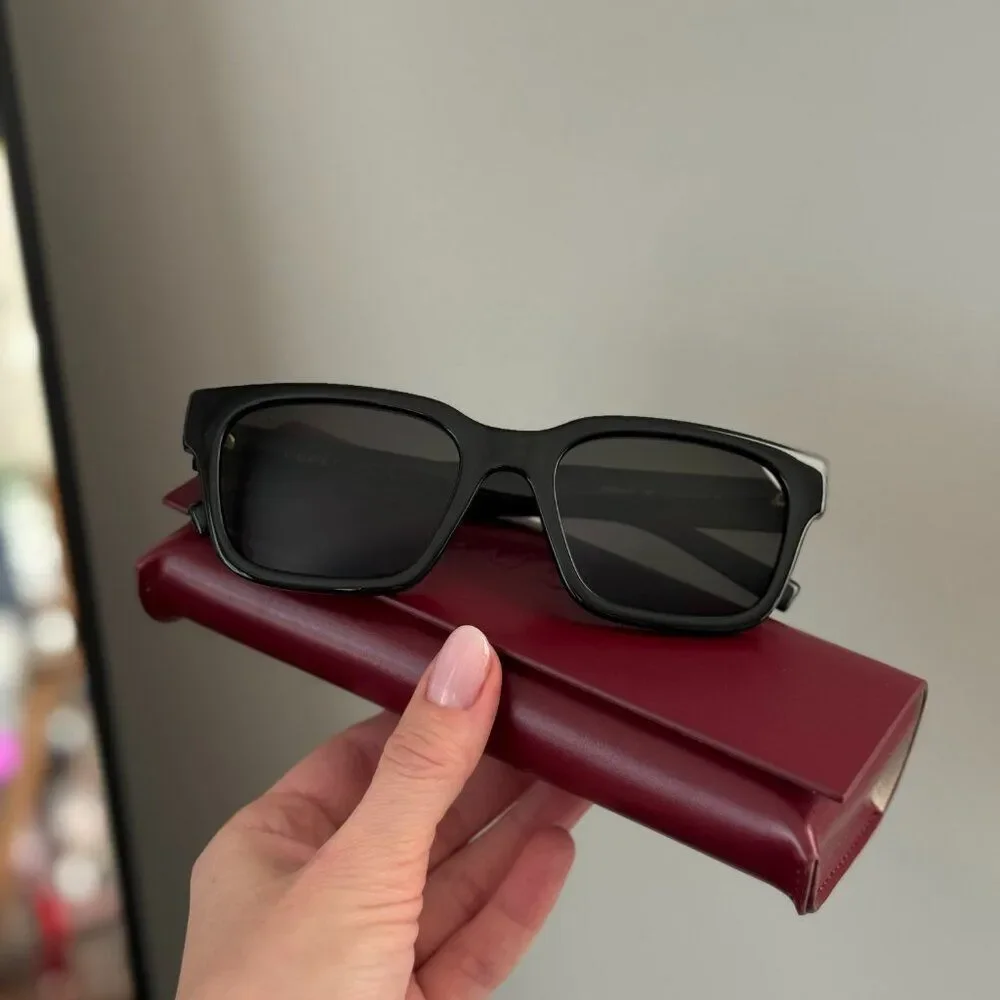 Gucci Men Sunglasses Black Grey Square GG1857S 005 NEW AUTHENTIC